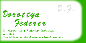 dorottya federer business card